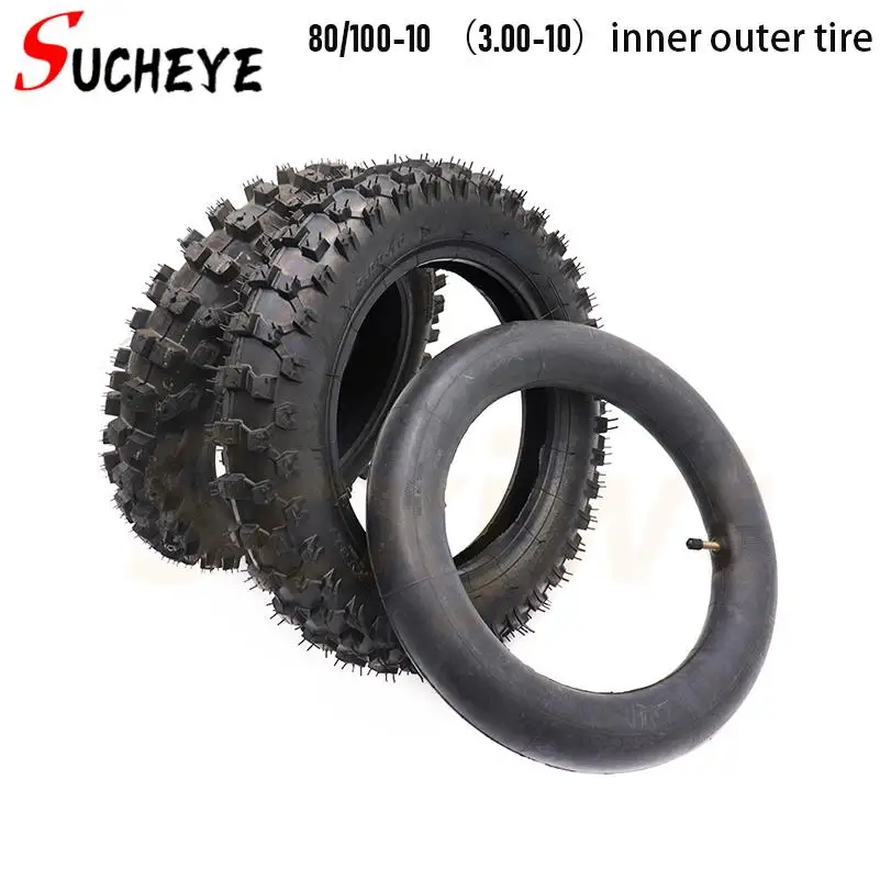 Hochleistungs-Innen- und Außenreifen 80/100-10 3.00-10, geeignet für Offroad-Rennmotorräder