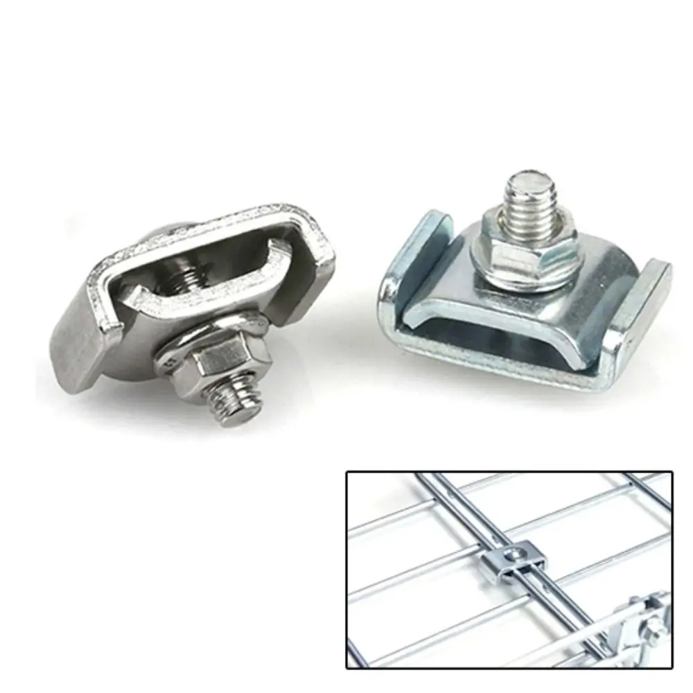 10pcs Hardware Accessories Metal Grid Wall Clamps Sturdy Clamps DIY Grid Connectors Wall Grid Panel Wall Installation