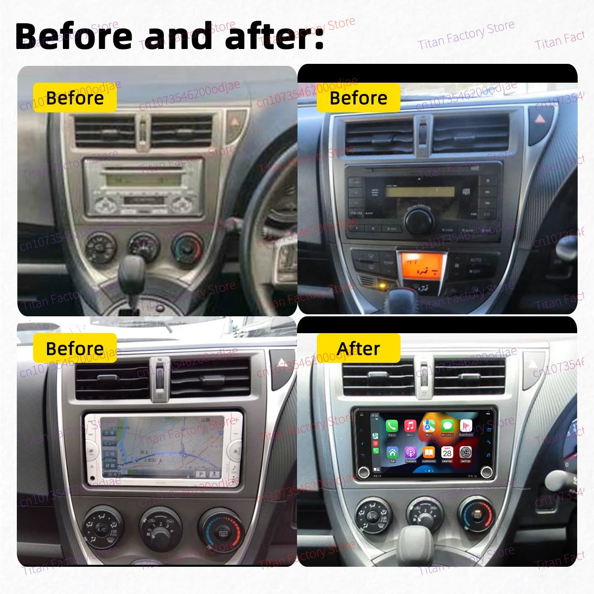 7 "شاشة أندرويد سيارة الوسائط المتعددة 2 الدين راديو لتويوتا Ractis 2011-2016 اللاسلكية Carplay أندرويد السيارات رئيس وحدة ستيريو لتحديد المواقع واي فاي