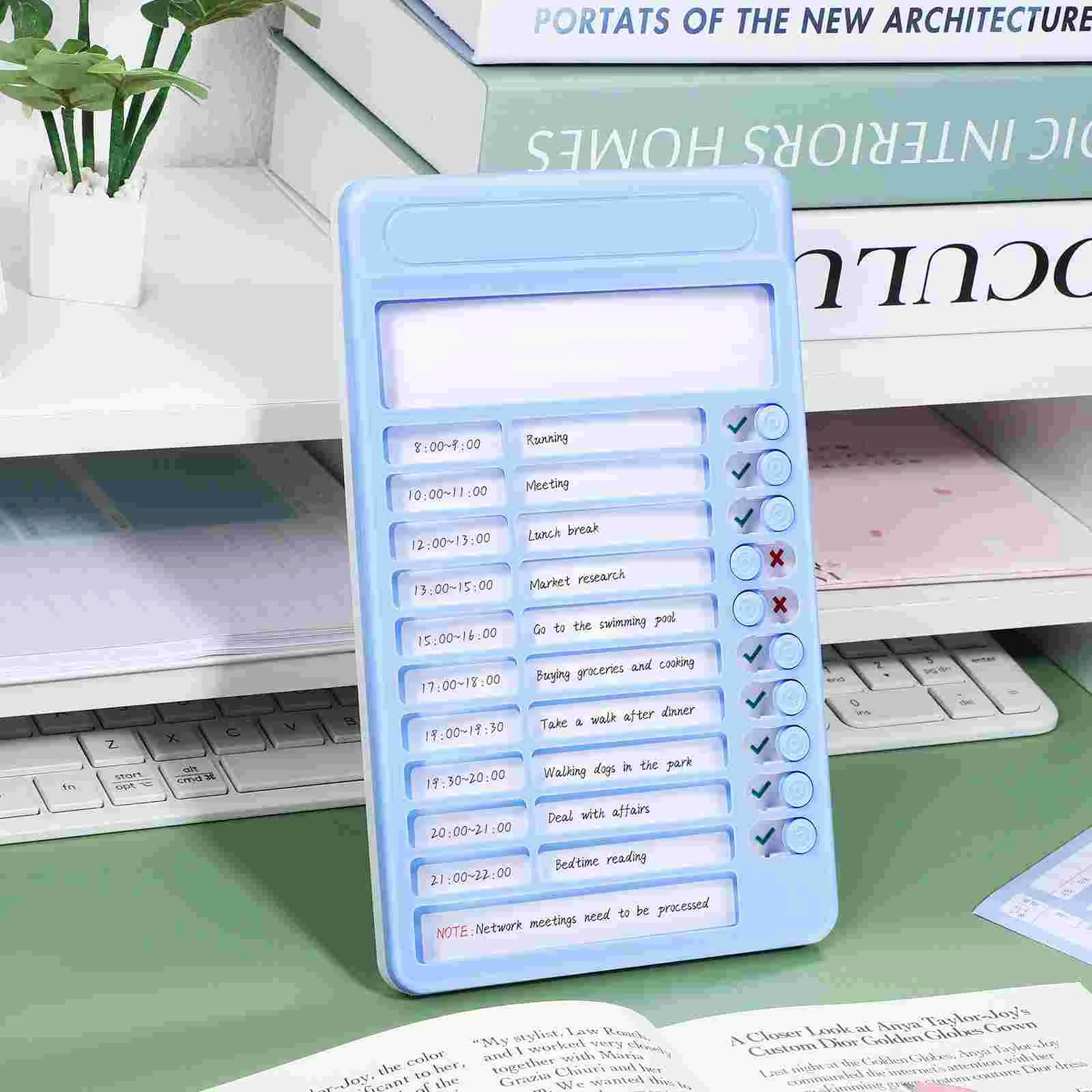 Self-discipline Checker Visual Schedule Slider Whiteboards Calendar Planning Plastic Routine Chart Household Chores Child