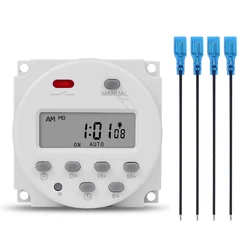 1 Second Interval Timer Switch 5V 12V 24V 110V 220V Digital LCD Timer Switch 7 Days Weekly Programmable Time Relay Programmer