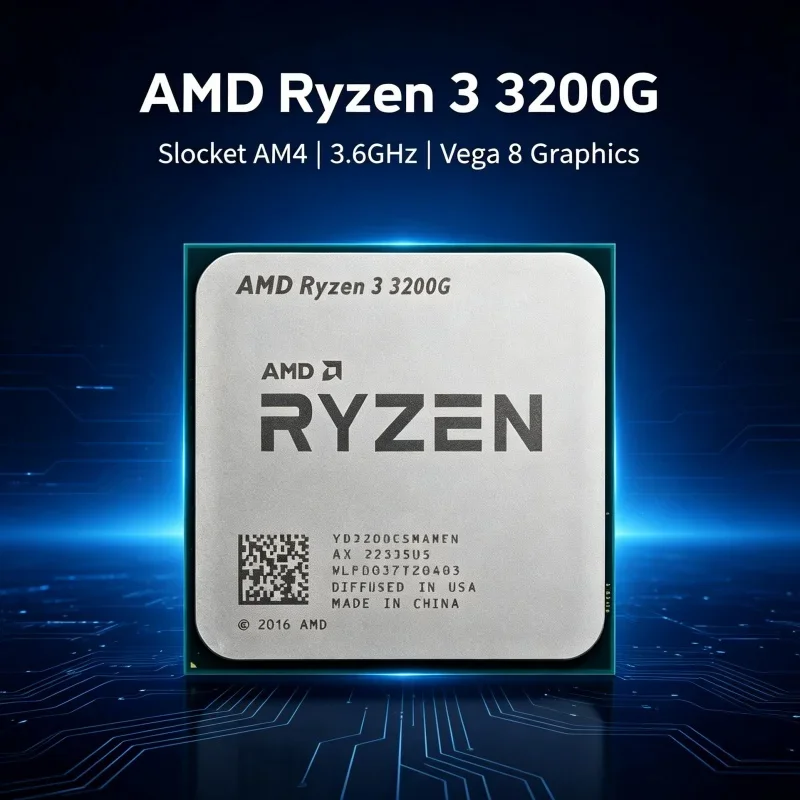 ryzen-3-pro-3200g-desktop-apu-socket-am4-36ghz-65w-4‑core-4‑thread-l3-cache-4m-processore-grafico-integrato-vega-8