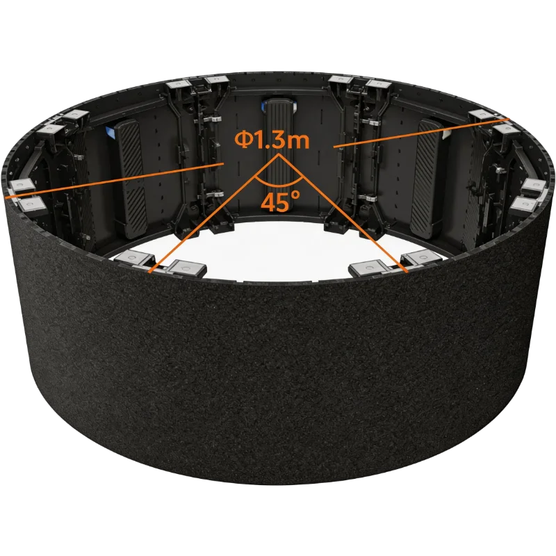Papan Tanda LED Tremvision Fleksibel Kreatif Kolom Indoor/Outdoor Sewa Layar LED Warna Penuh Kecerahan Tinggi 7680HZ untuk Panggung & Luar Ruangan