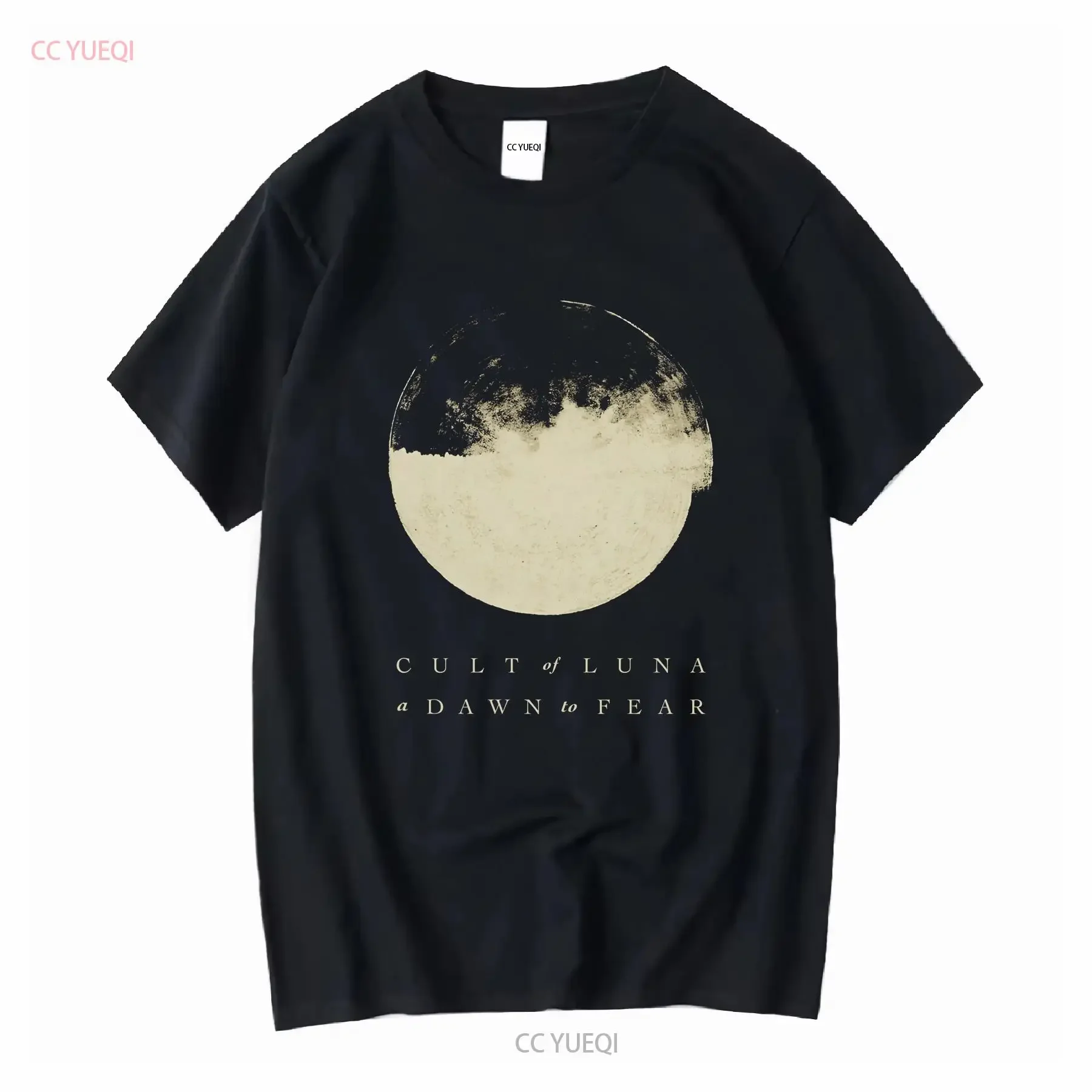 Cult of Luna Dawn Fear Black T-Shirt im Vintage-Stil, modisch, weich, grafisch, dehnbar, bequem, für Herren, lässige Designerkleidung