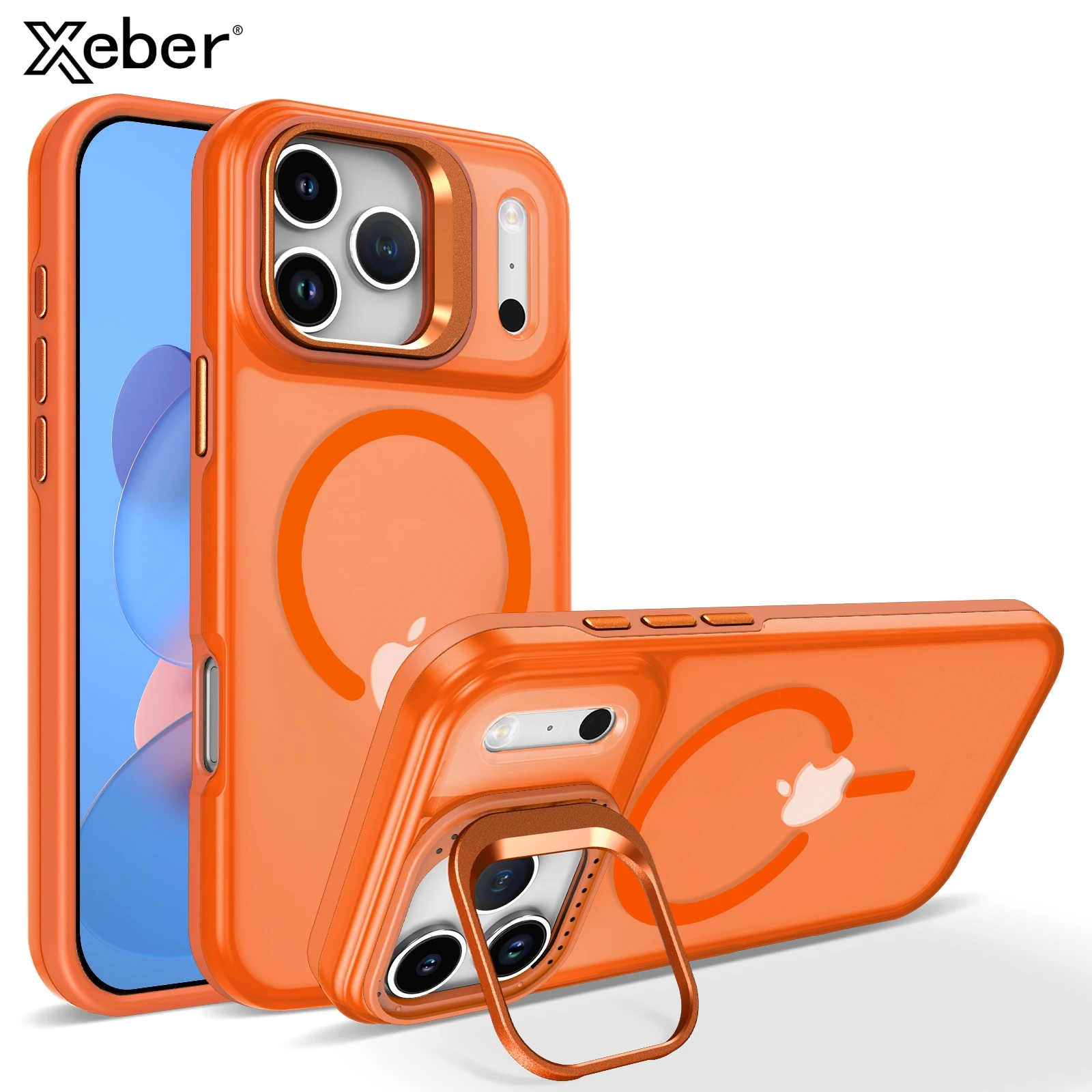 Metall-Linsenständer, magnetisch, für Magsafe-Hülle, für iPhone 17, 16, 15, 14, 13, 12, 11 Pro Max Plus, Air Matte Wireless Charging Phone Cover