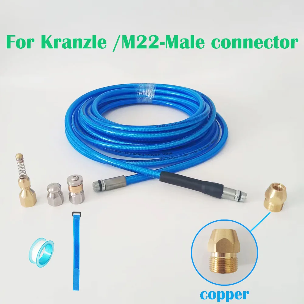 

0.5~40M Cleaning Hose Sewer Jetter Kit Sewer Cleaning Hose High Pressure Washer Pipeline Sewage pipeline unclogger