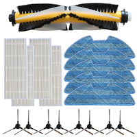 Optimal Cleaning Performance Main Side Brush Filter Mop Cloth Kit for Blaupunkt For Bluebot For XPOWER+ Vacuums
