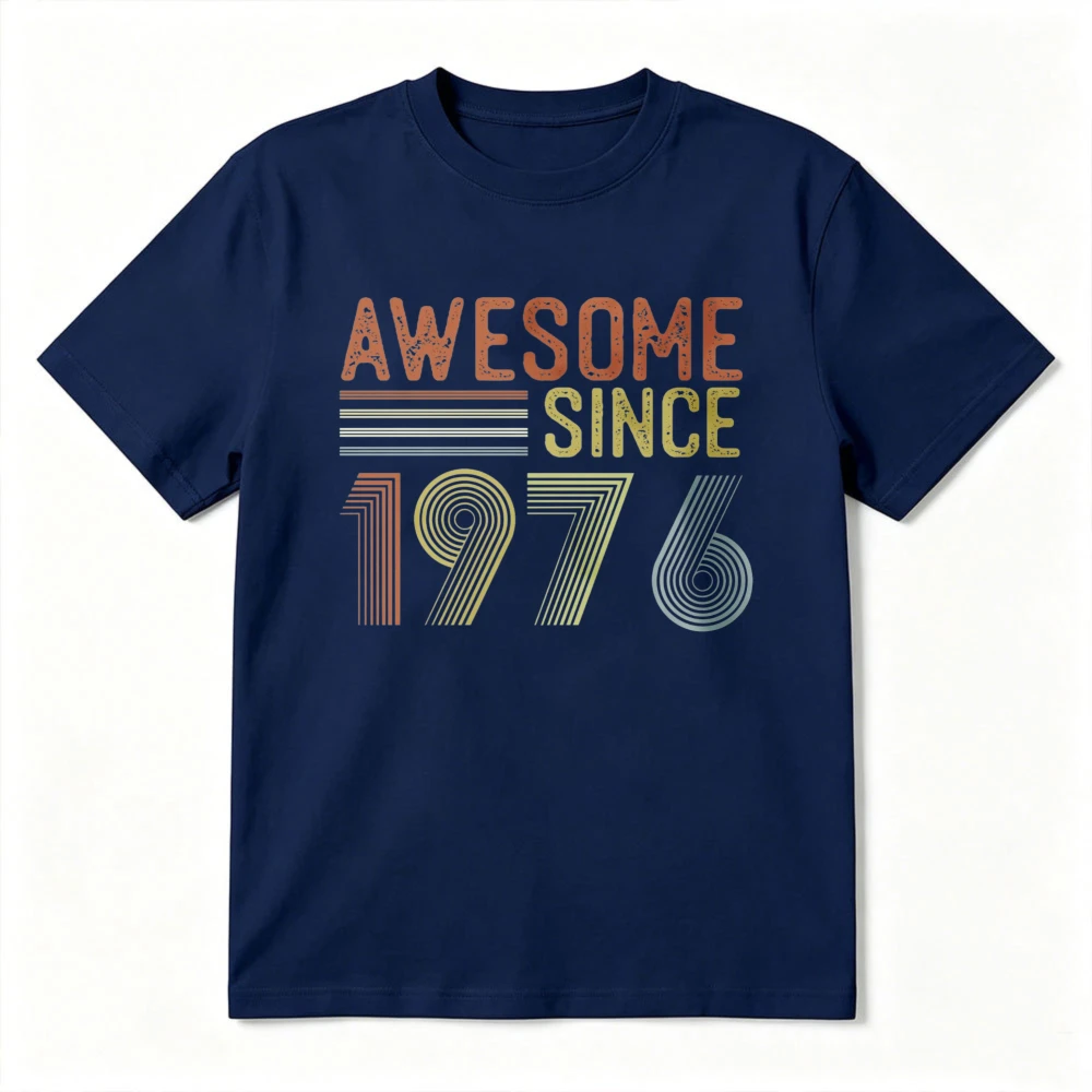 50th Birthday shirt Born In 1976 50 Years Old Gifts Awesome Since 1976 Fifty Tees Vintage 1976 50s Nostalgia Birthday Tops