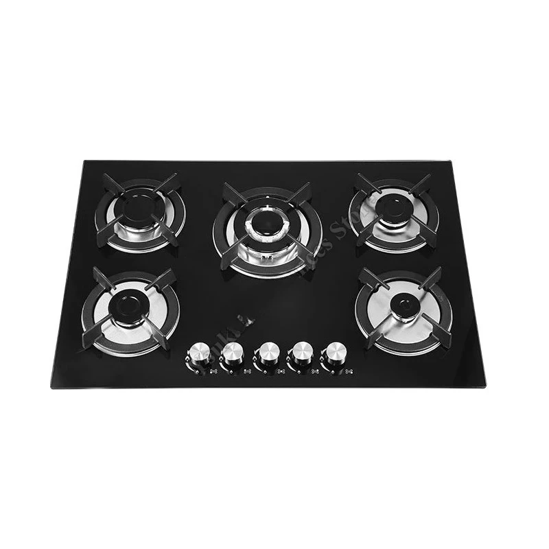 Gas Stove Household 5-eye Embedded Toughened Glass Panel Stove Liquefied Gas Stove