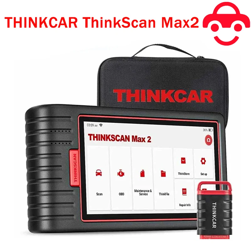 THINKCAR Thinktool ThinkScan Max 2 Full system Lifetime free AF DPF IMMO 28 Reset ECU Coding OBD2 Scanner Support CANFD