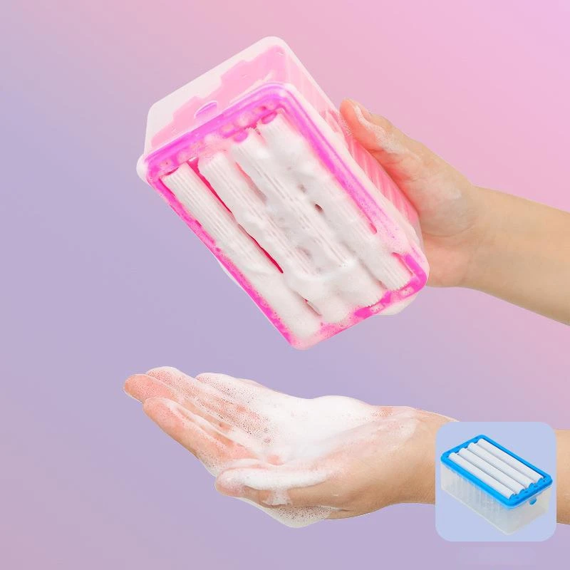 New Usage Roller Type Soap Dish Holder For Bathroom Toliet Soap Box Plastic Storage Container  Bathroom Gadgets