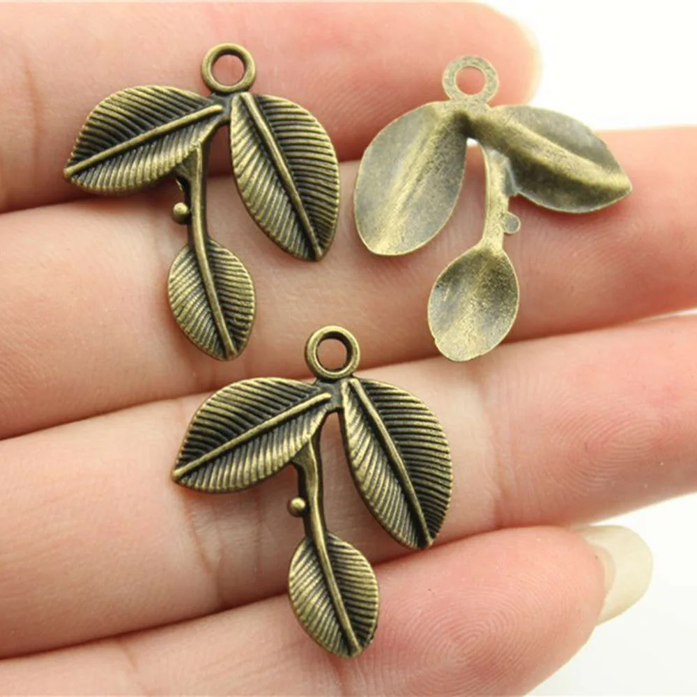 10pcs Flower Branch Charms for Jewelry Making