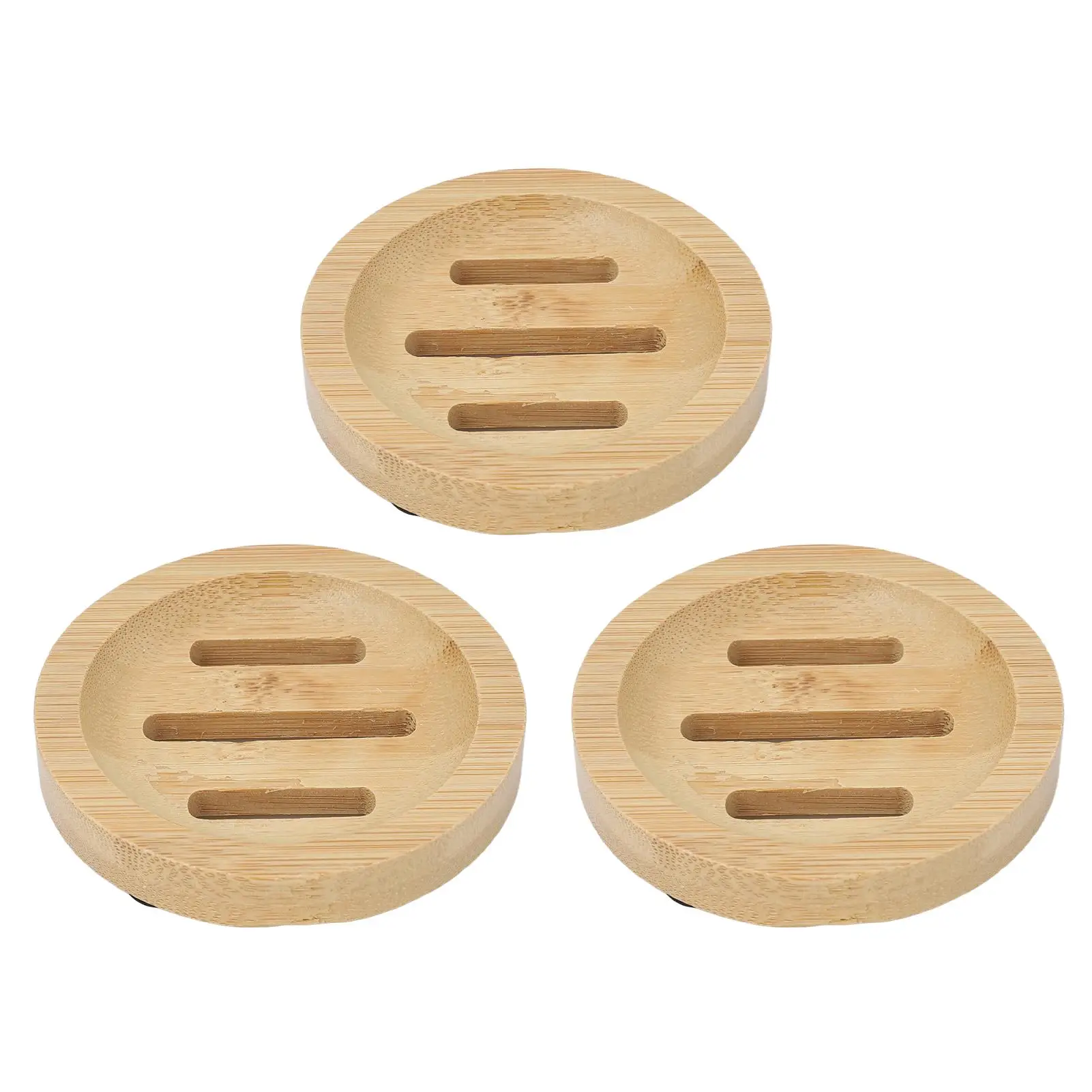 

Bamboo Soap Dish Retro Design Self Draining Holder for Kitchen and Bathroom