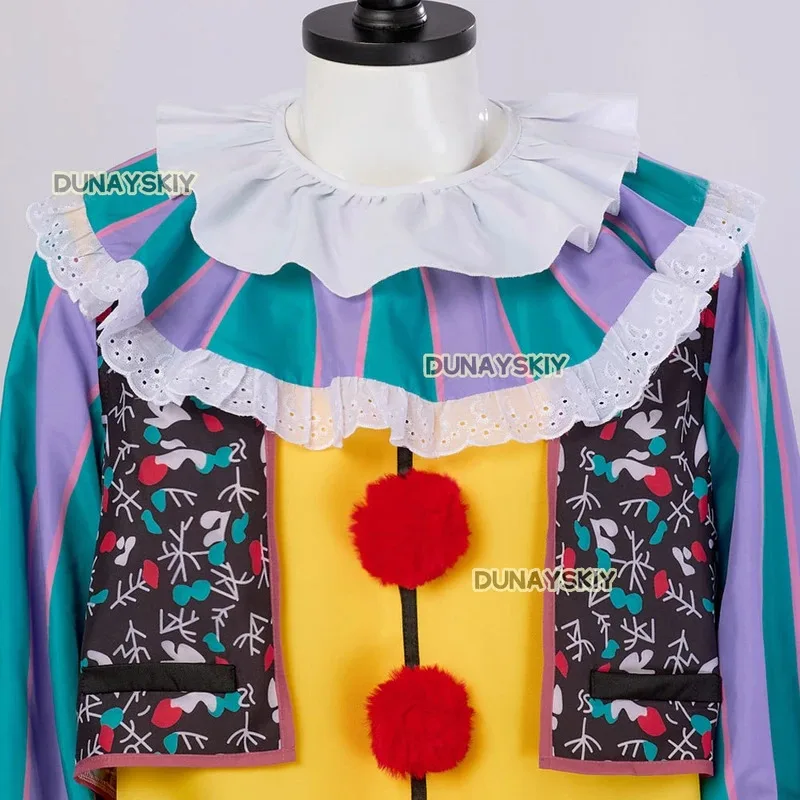 2025 22 Stephenn It Pennywise disfraz de Cosplay del rey payaso Yellowe Joker Evil Horror Terror abrigo de Halloween prendas de vestir traje elegante
