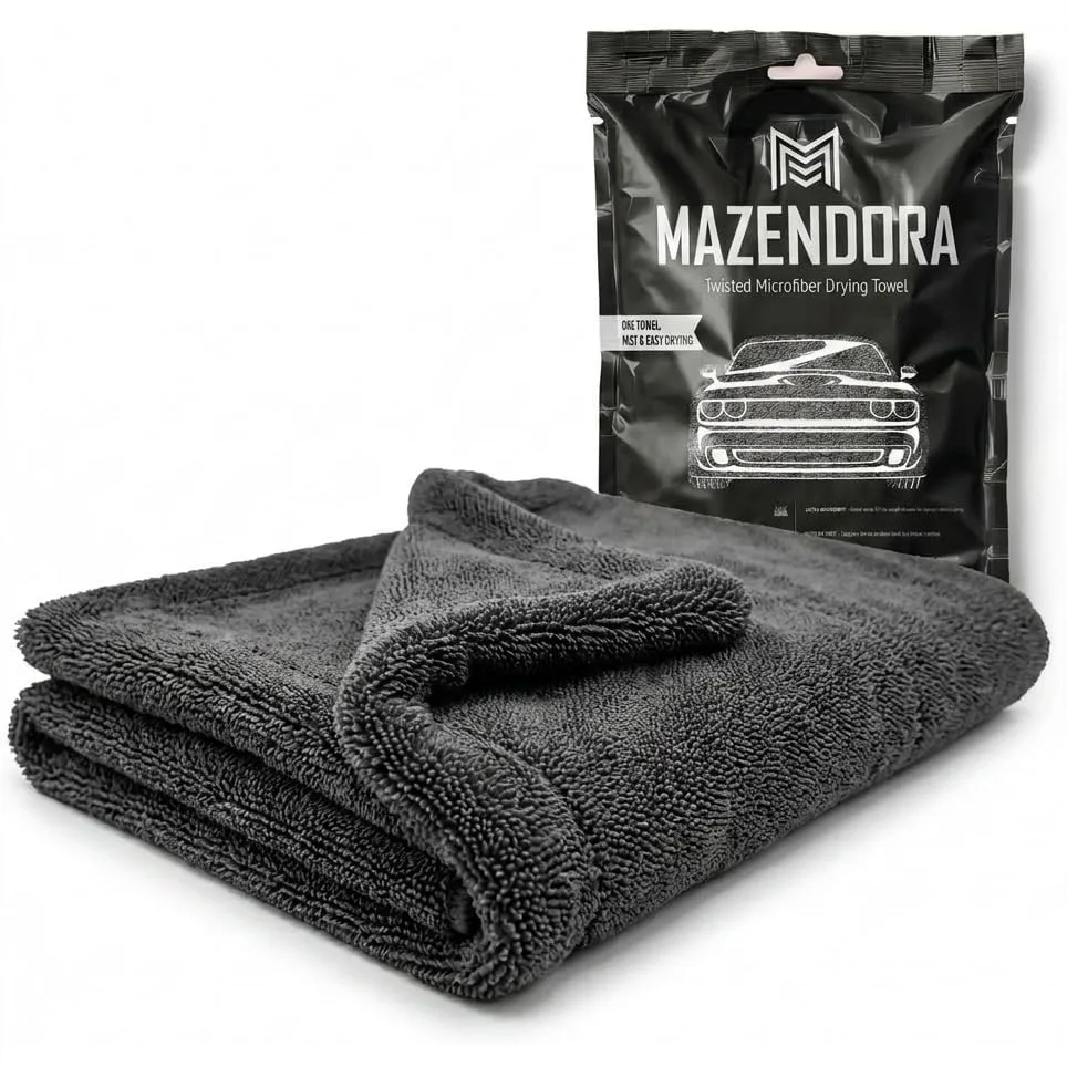

Twisted Microfiber Car Drying Towel, Ultra Absorbent Quick Dry Cloth for Streak Free Auto Finish