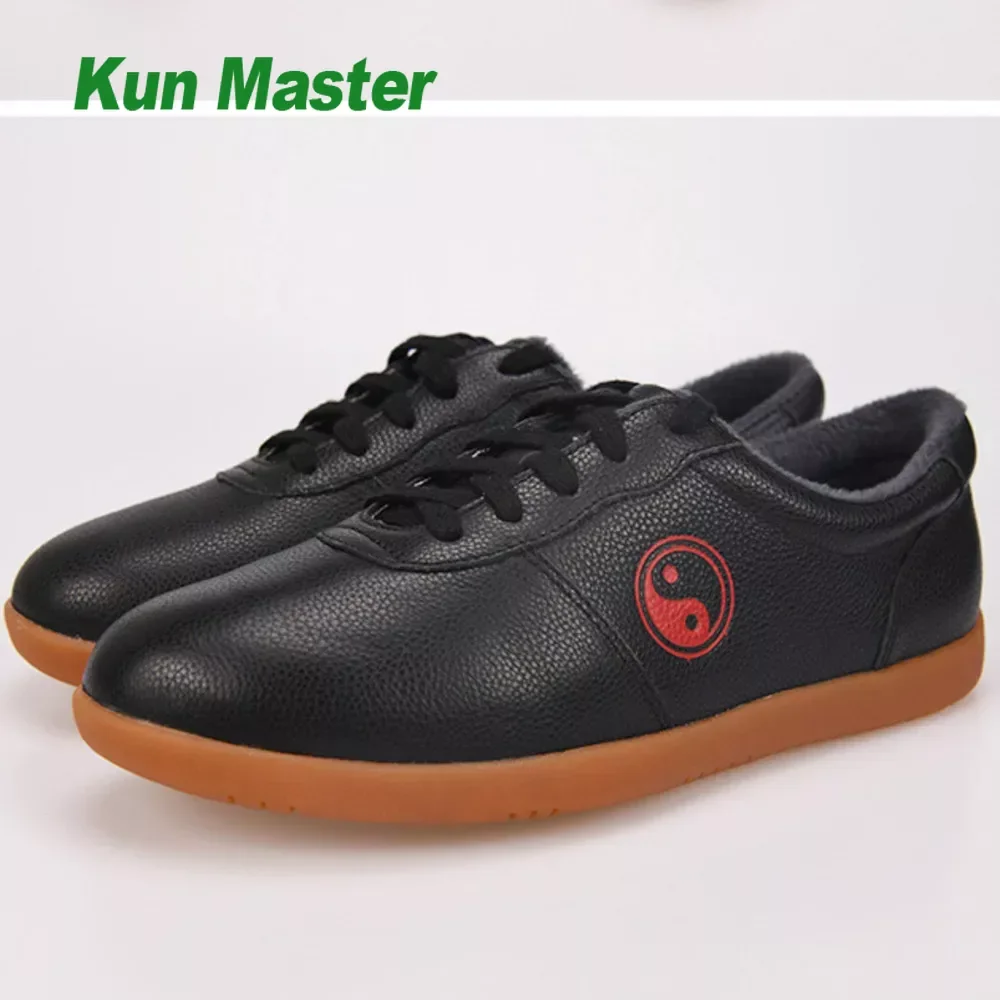 

Taiji sports shoes women's soft ox sole leather martial arts shoes autumn and winter breathable Taijiquan training shoes male