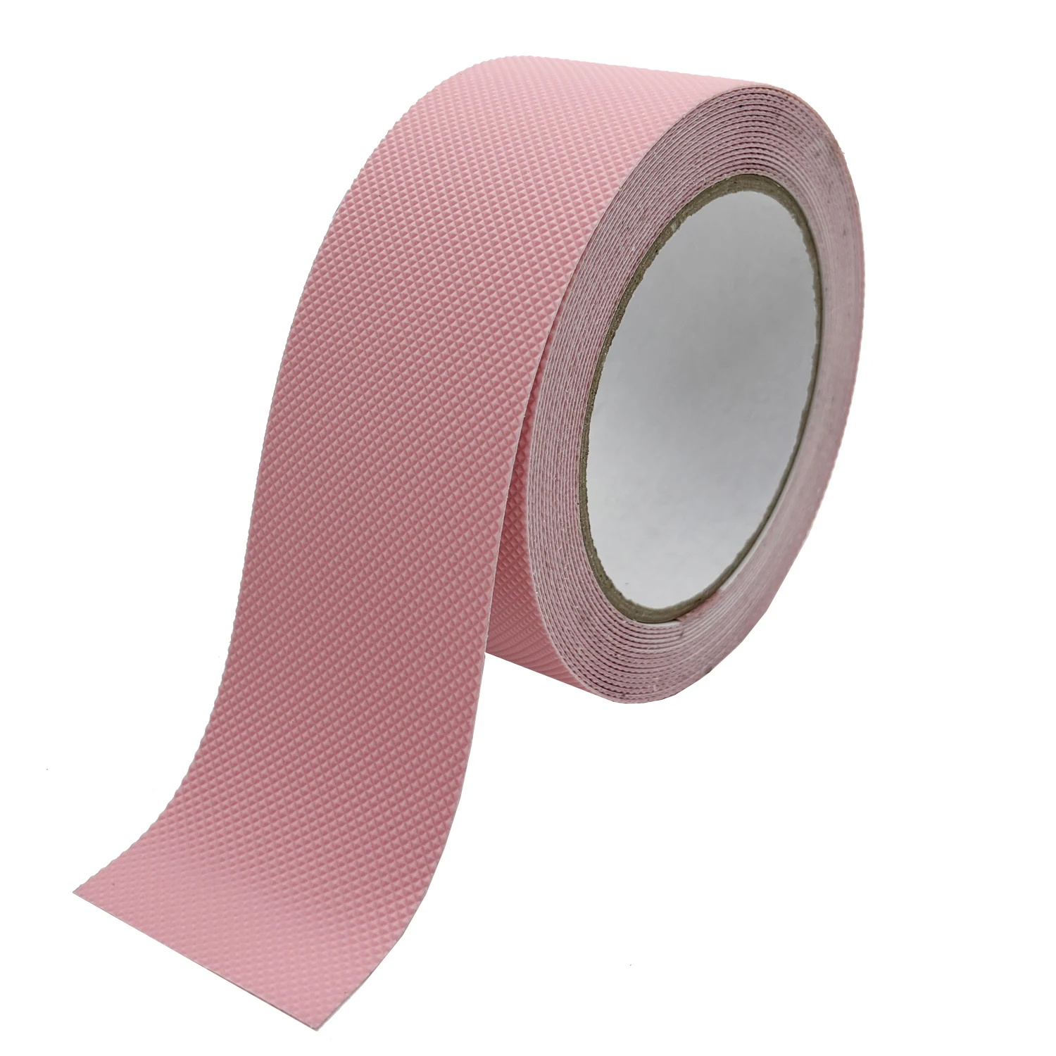 Outdoor Stair Tread Anti-Slip Tape, 2.5cm X 5m, Pink Diamond Pattern, Ultra-Thin Strong Adhesive, High Temperature Resistant, Wear-Resistant Cushioning Pad, Suitable for Indoor/Outdoor Stairs, Steps, Yoga Rooms, Gyms, Boats, Etc., Anti-Slip Safety Tape Roll