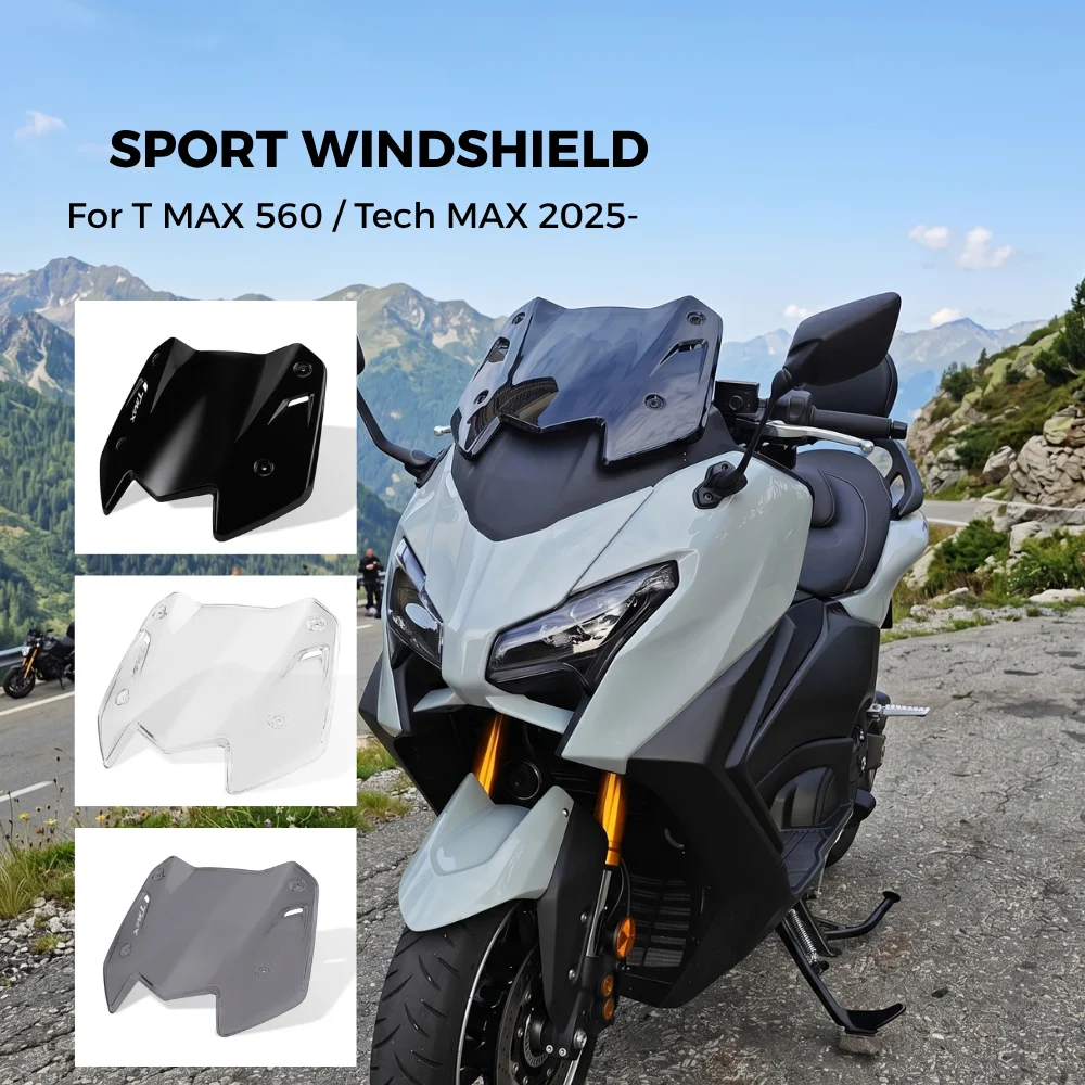 Parabrezza Moto per Yamaha TMAX 560 T-MAX 560 Tech MAX 2025 Deflettore Vento Schermo Protettivo Accessori