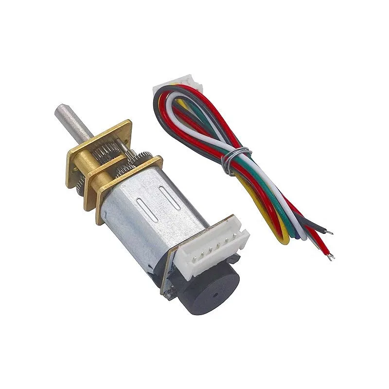 JGA12-N20 DC Gear Motor 3-6V Low Speed Mini Encoder Motor with Forward/Reverse | Micro Small Reduction Motor for DIY Robots