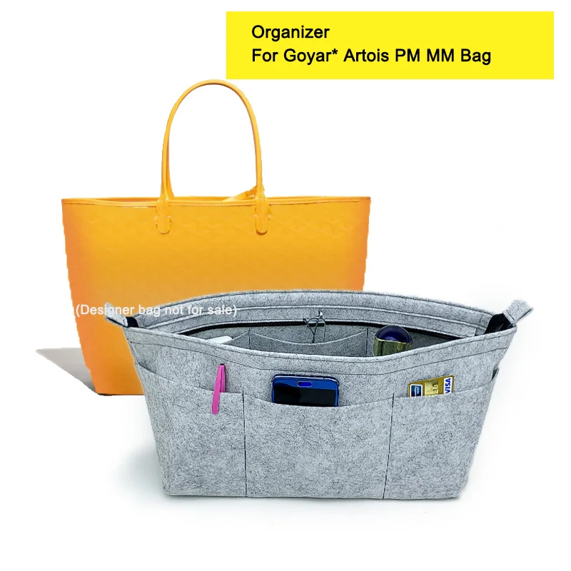 Bag Insert Organizer , Inner Purse,Cosmetic Liner Bags Shaper Fit For GO YARD ARTOIS MM PM Bag