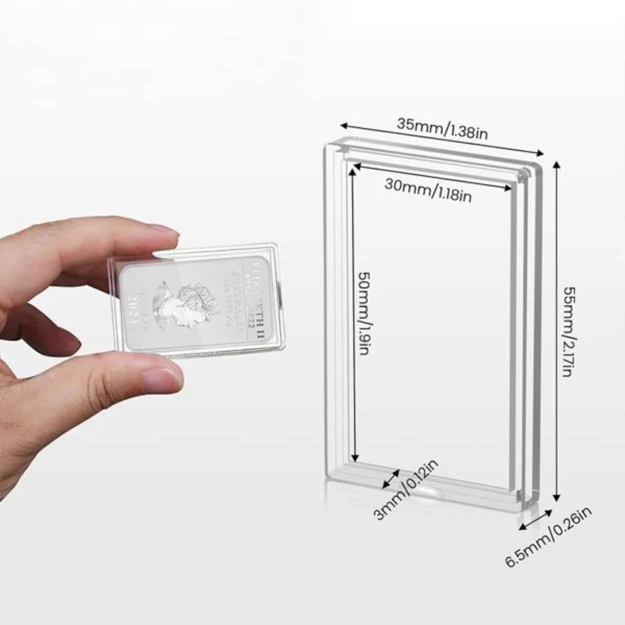 لحالة البار الفضي حامل القضيب الفضي حاوية تخزين أكريليك شفافة تناسب 1 أونصة