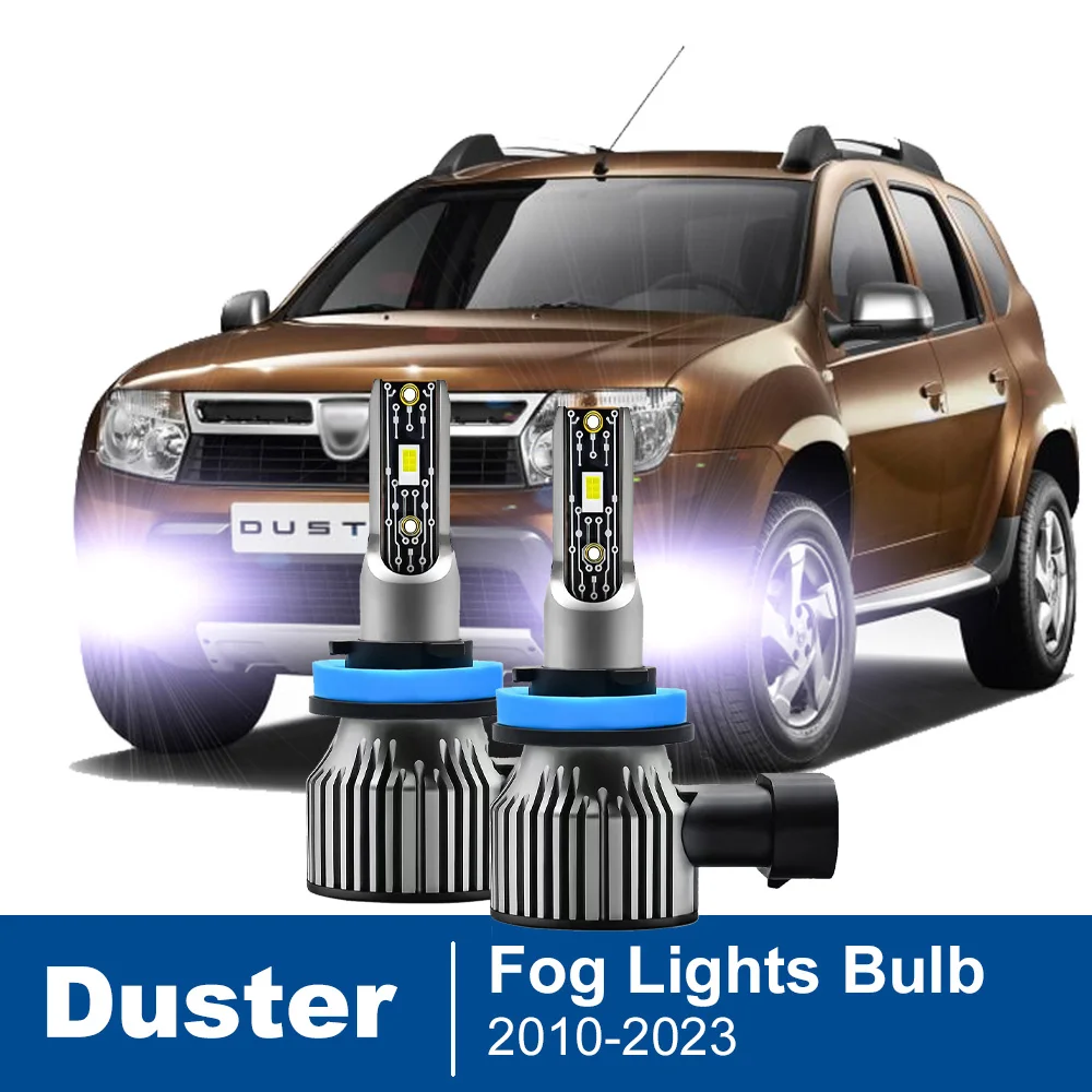 

2pcs Led Car Fog Lamp For Dacia Duster 2010-2016 2017 2018 2019 2020 2021 2022 2023 Front Fog Light Bulb Car Accessories Canbus