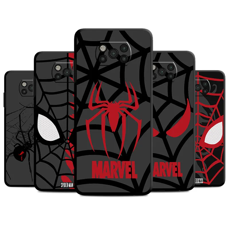 phone case for Mi Poco x4 gt F5 c40 X3 NFC 12 11 Lite 9C 10t funda coque celulare protective cases Marvel Spiderman Cool Spider