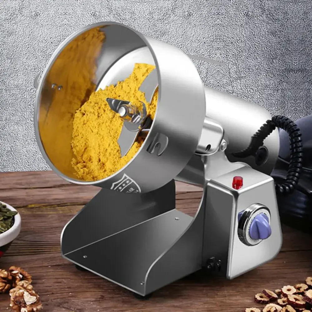 Electric Grain Grinder 2000G Stainless Steel Pulverizer Powder Machine for Spices, Cereals & Corn