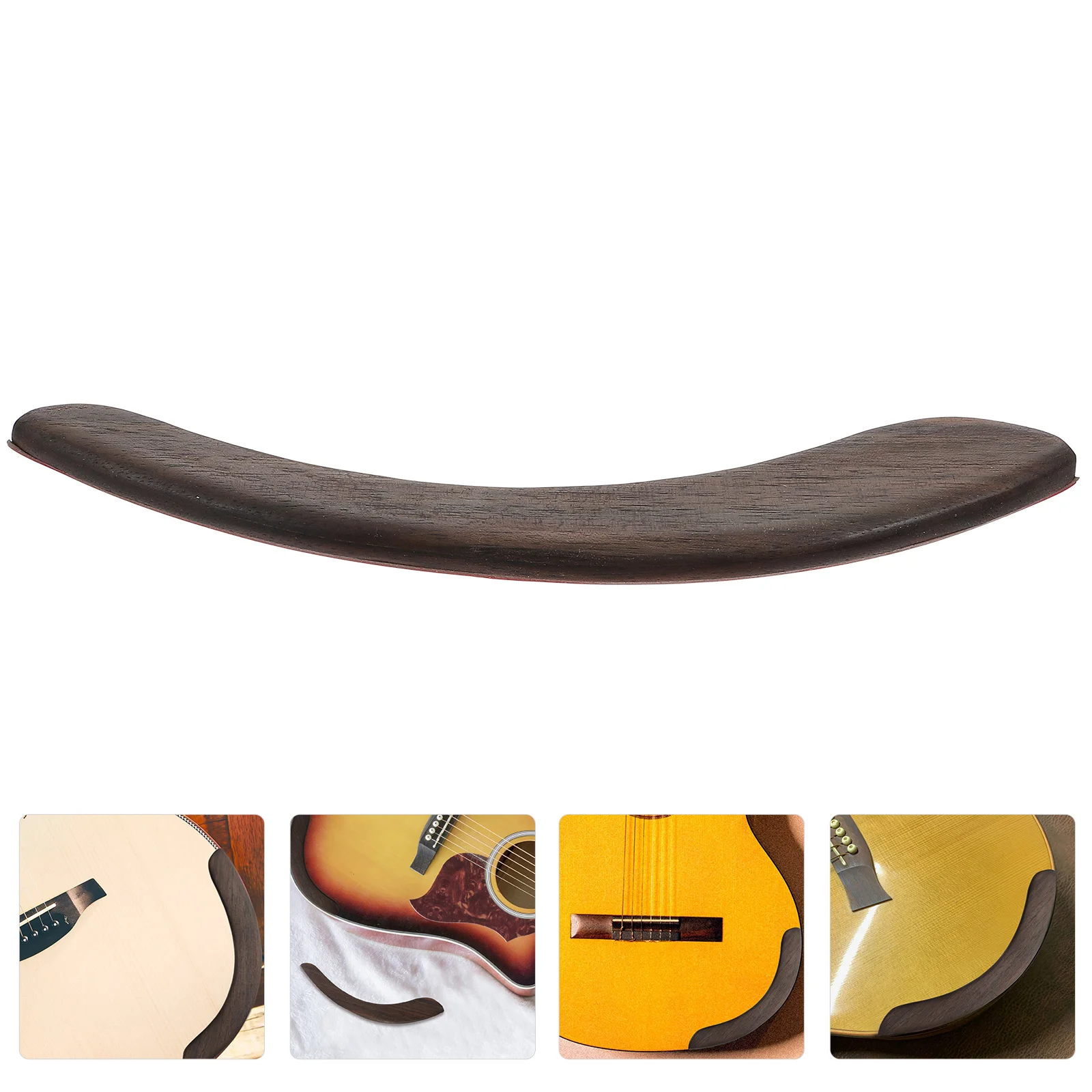 Guitar Hand Guard Armrest Wear-resistant Anti-skid Supple Rubber Rosewood Wooden Accessory Part