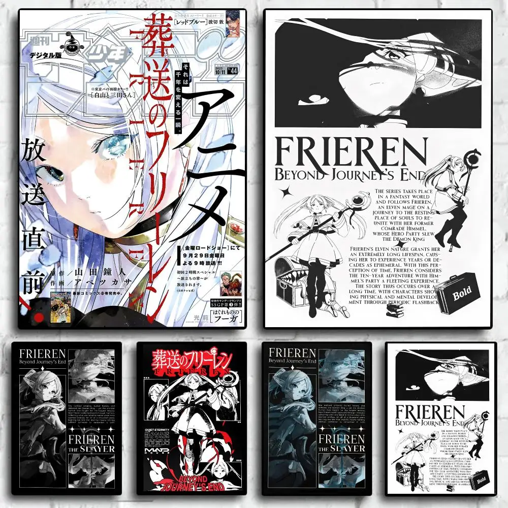 Anime F-Frieren: Beyond Journey's End Poster Trendy Wall Art Aesthetic Room Decor Print Living Room Bedroom Home Decoration