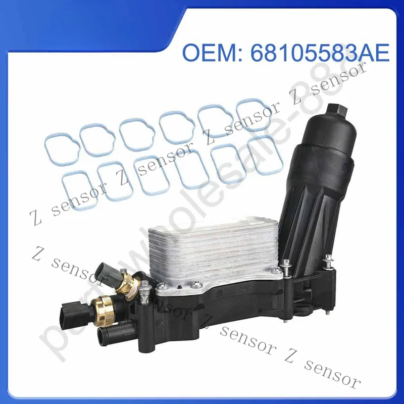 Z+ 68105583AE Oil Filter Housing Adapter For 2014-2017Jeep Dodge Chrysler Ram 3.6L