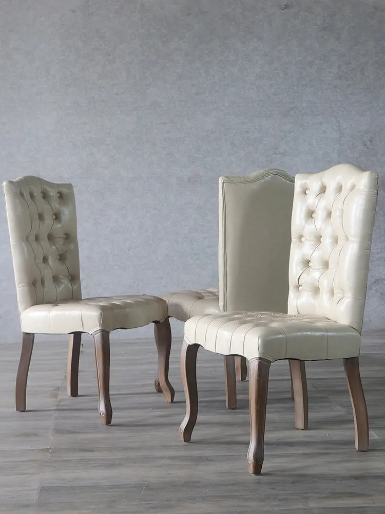 Dining chairs: solid wood, dining room, café private room chairs, round table chairs