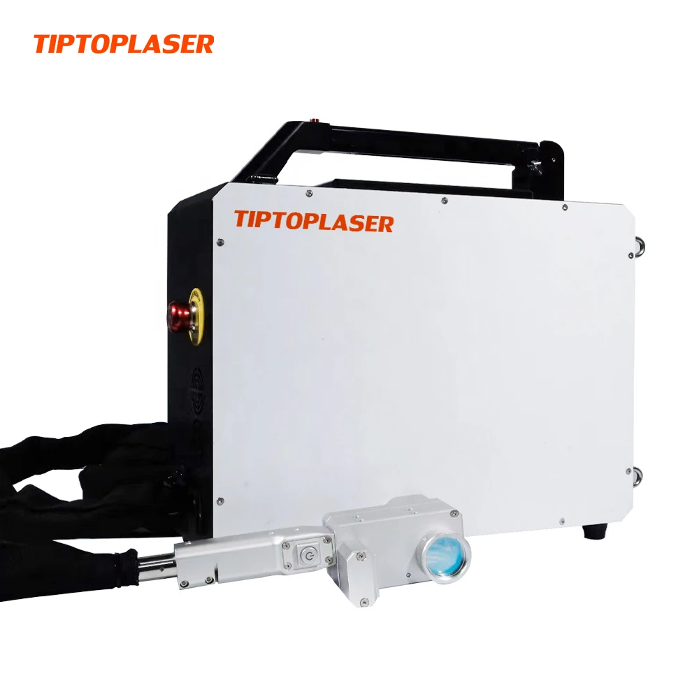 TIPTOPLASER 50W/100W Pulse Laser Cleaning Machine Impulse Cleaning Machine Portable Handheld Laser Cleaning Maschine for Sale