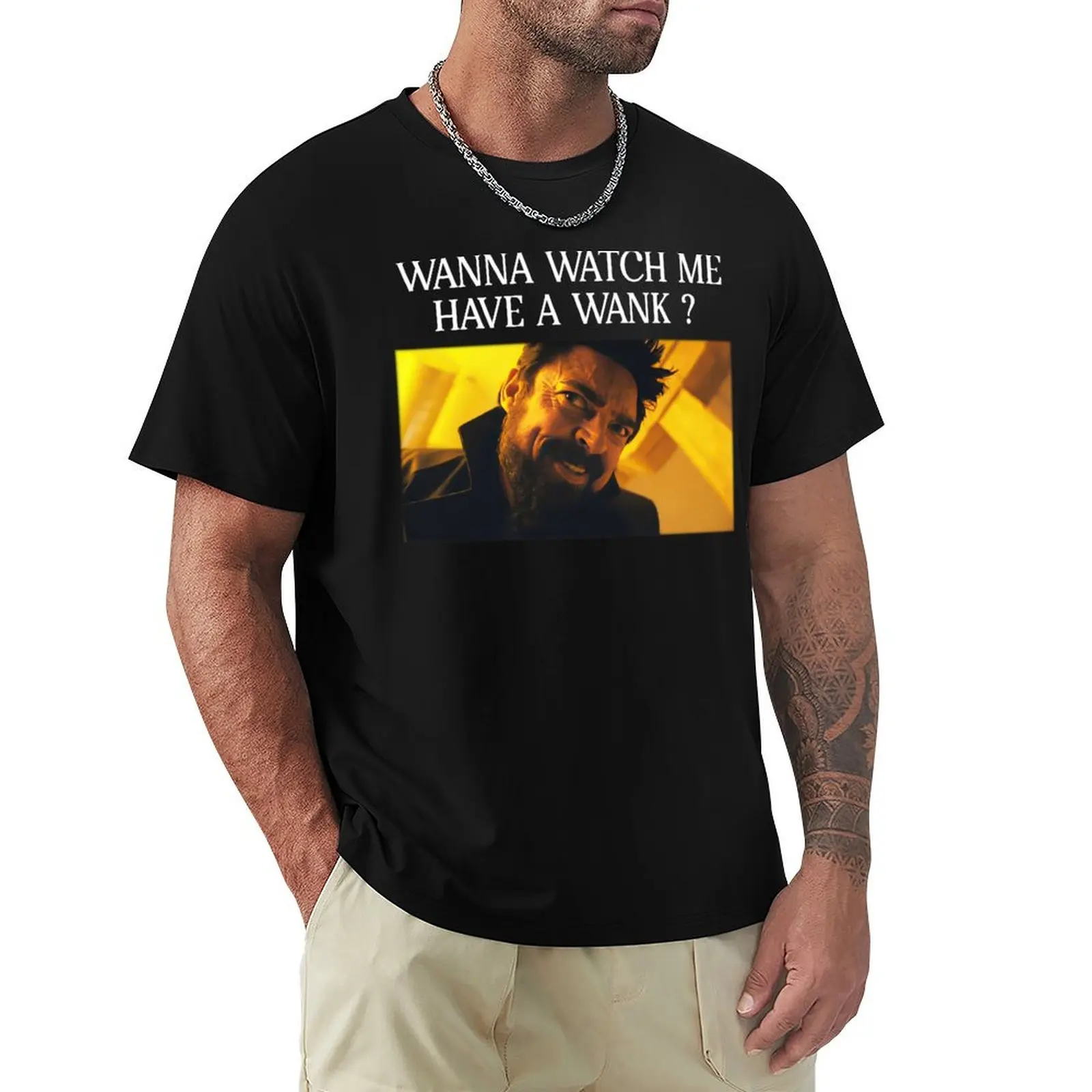 Camiseta Billy Butcher Wanna Watch Me Have A Wank, camiseta casual relaxada de manga curta