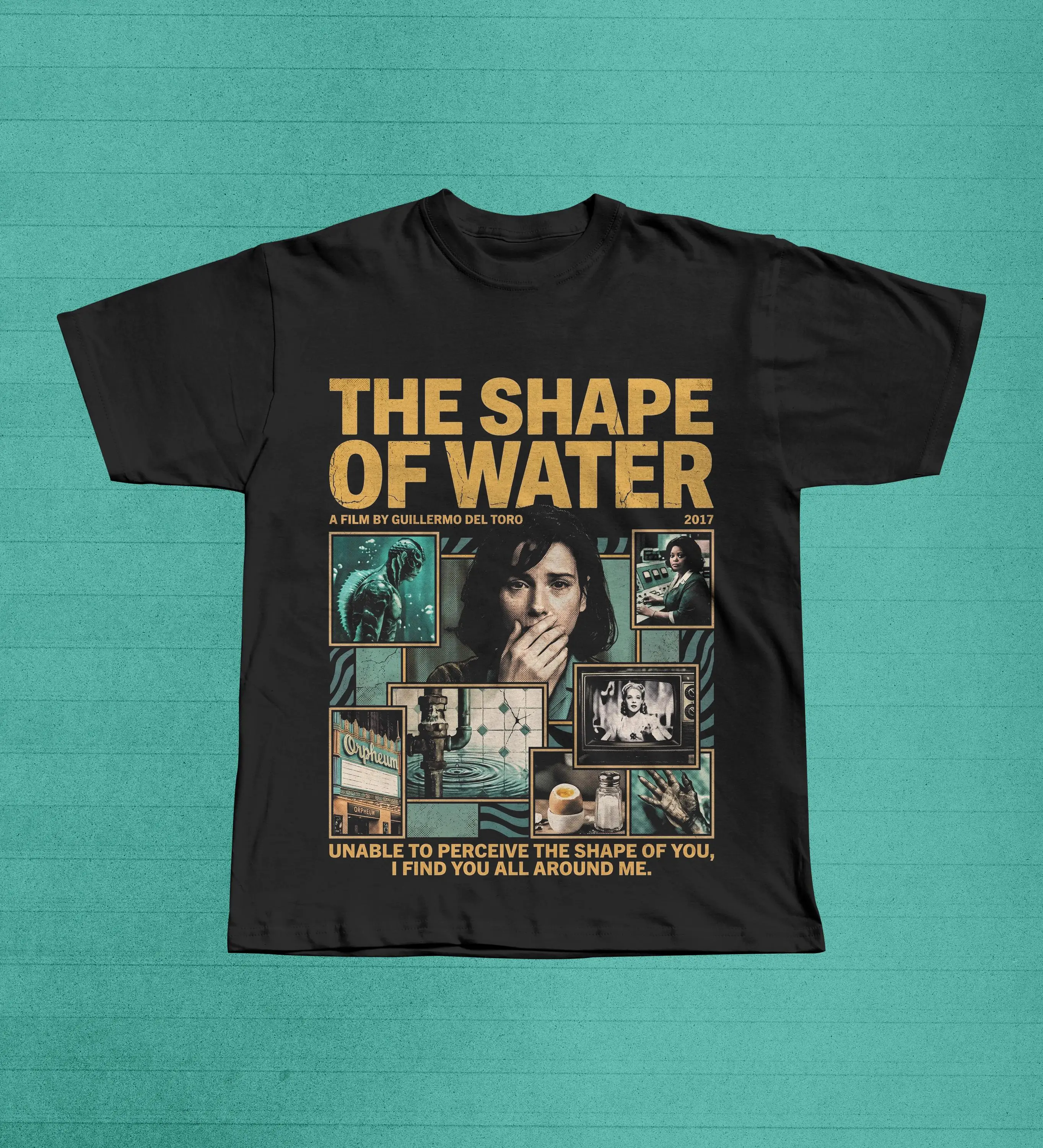 The Shape of Water Movie Graphic Tee, Guillermo Del Toro Fantasy Shirt, Romance Film T-Shirt