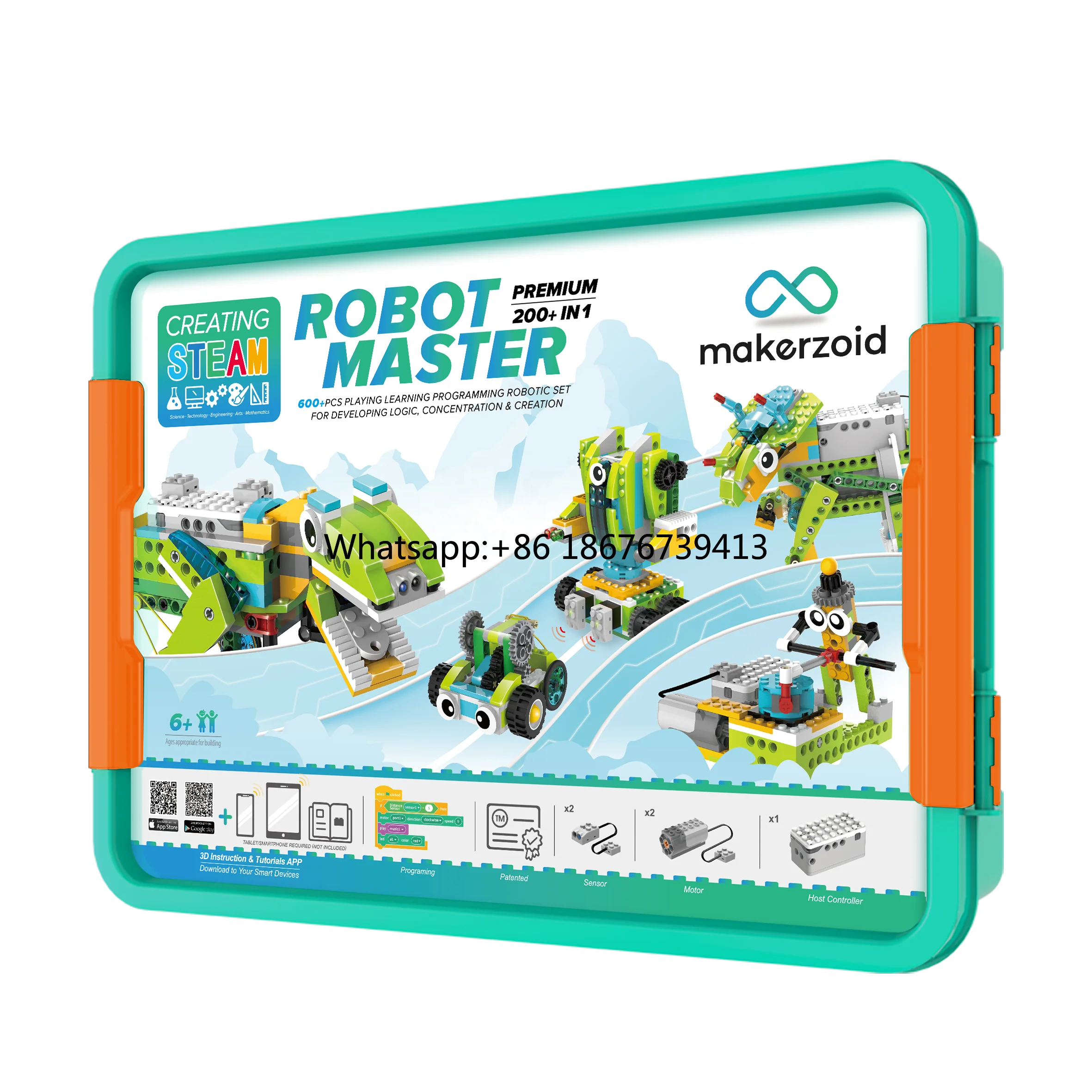 Premium STEM Coding Toy EV3 Robotics Kit for Kids 6+ Birthday Gifts for Future PM