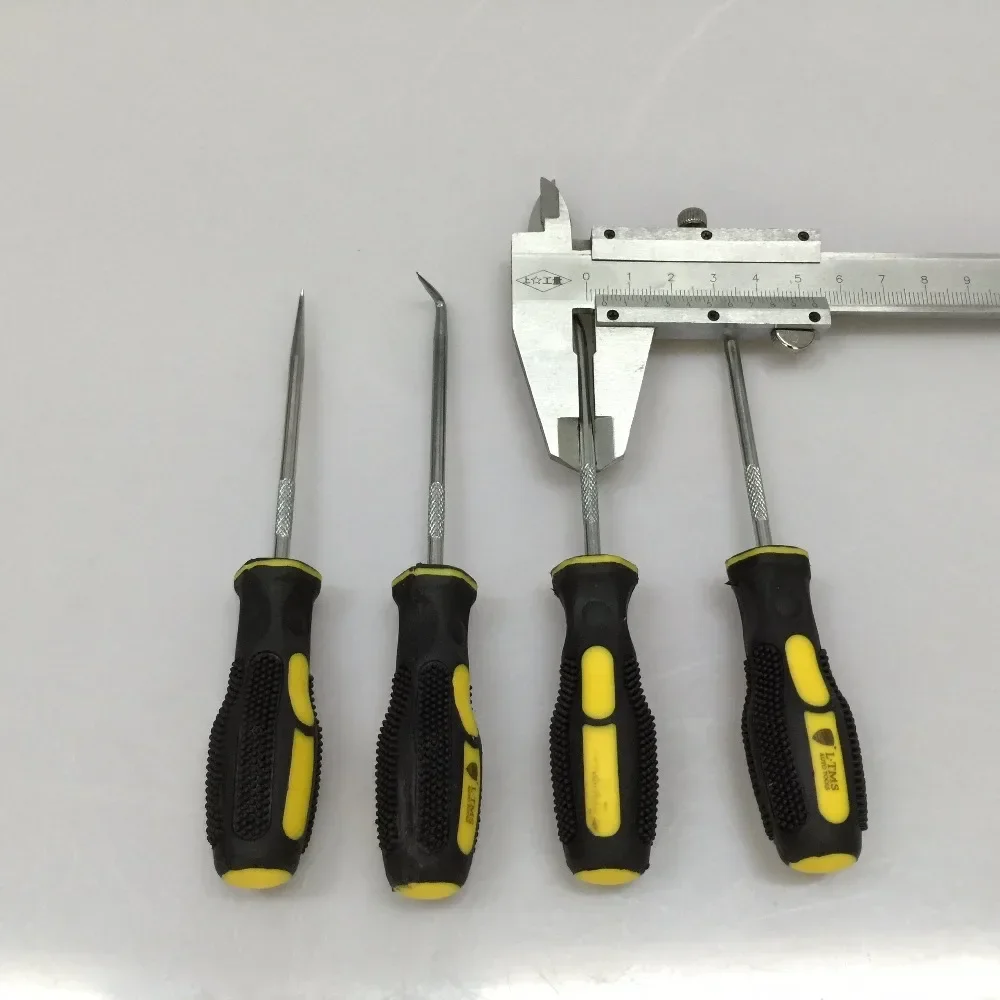 مفك براغي لختم الزيت 4 قطع للدراجات النارية - أدوات إصلاح، أدوات الدراجات النارية، أداة سحب ختم الزيت، مقبض أصفر وأسود