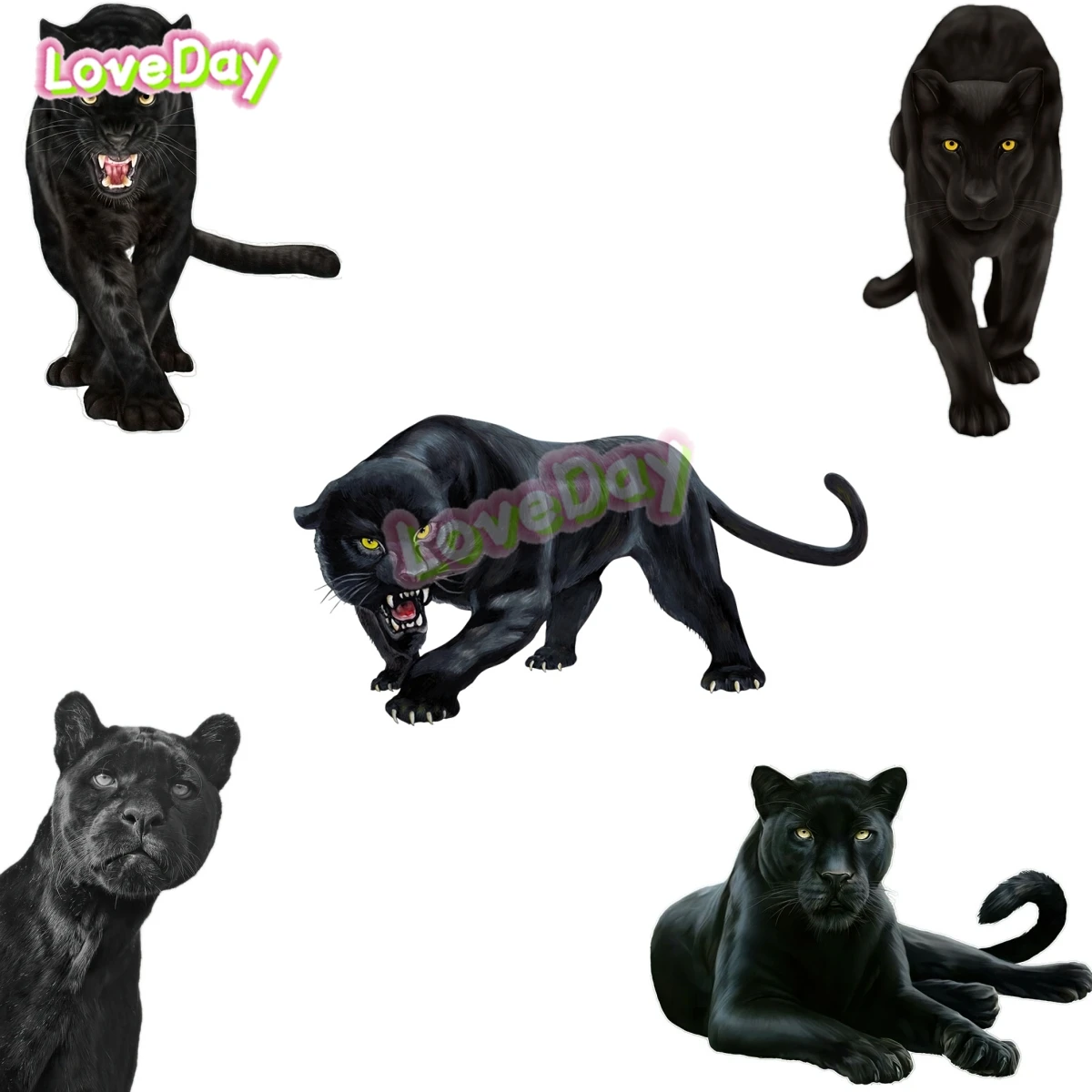 

Panther Roaring Sticker Ferocious Animal Sticker Funny Auto Motorcycle Decals Personalized Vinyl Decorative Wall Sticker