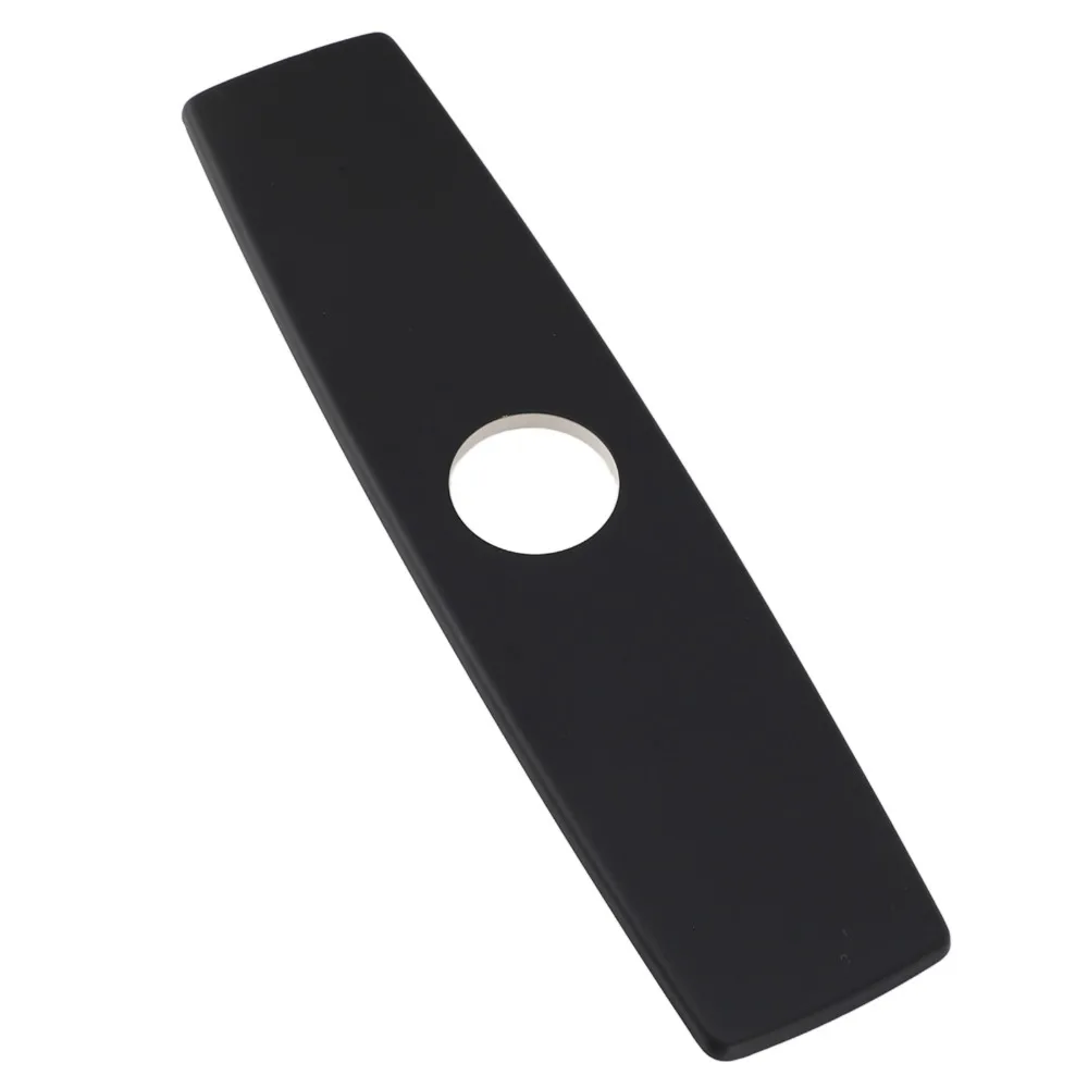 Durable 304 Stainless Steel Faucet Deck Plate Matte Black 10 Inch Faucet Hole Cover Plate Sink Hole Cover Escutcheon Countertop