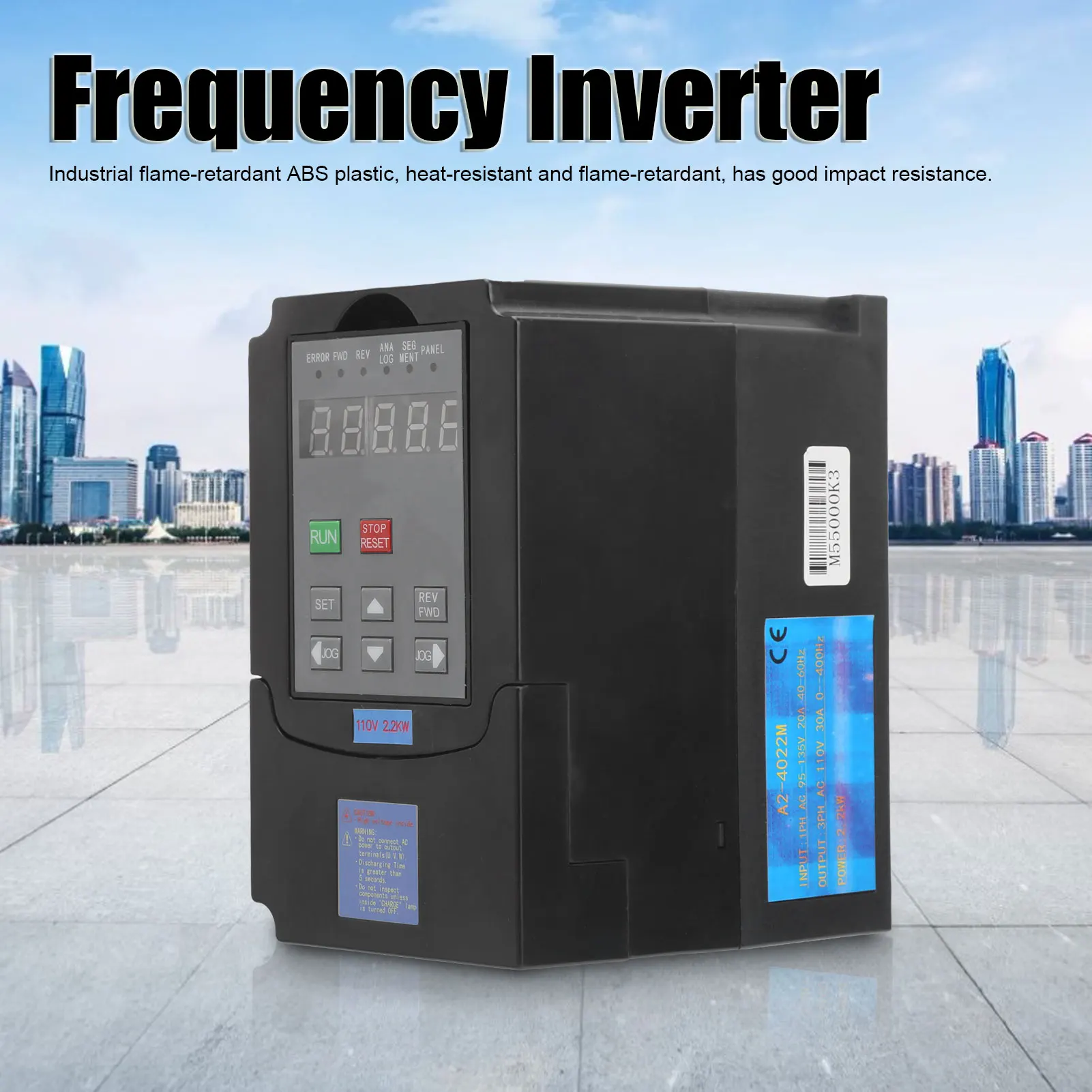 

Variable Frequency Drive 2.2kw Single‑Phase Input AC95‑135V 3‑Phase Output AC110V A2‑4022M Single‑Phase Frequency Inverter