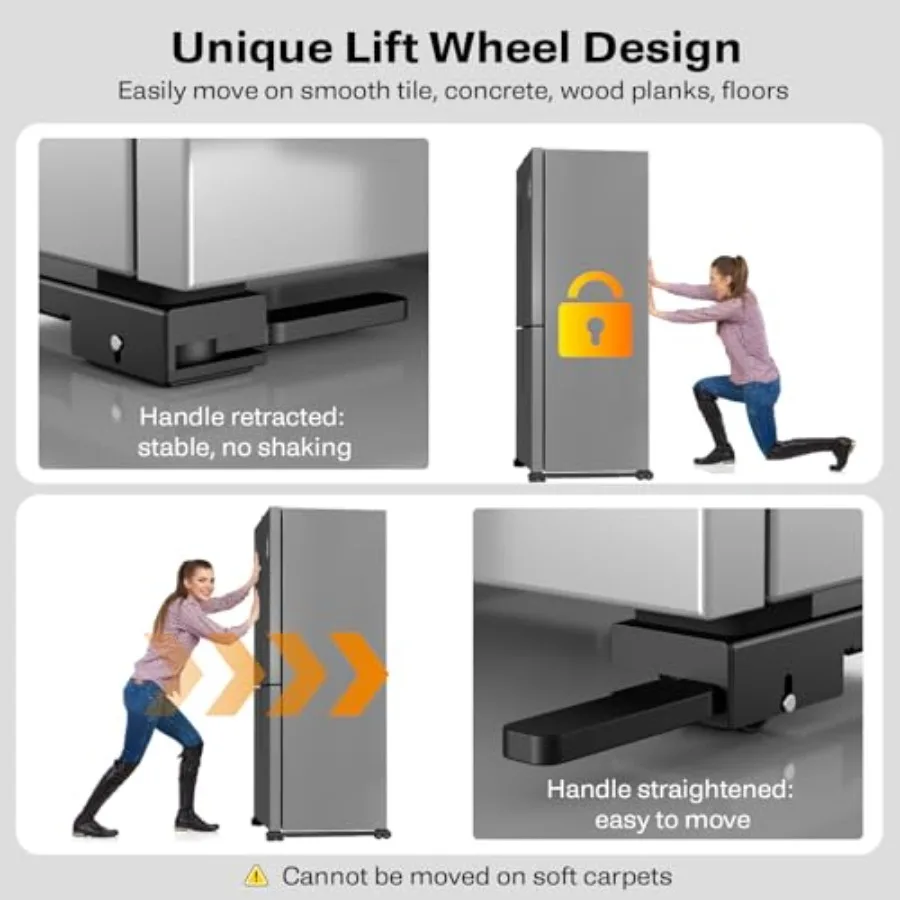 Appliance Rollers Heavy DutyNewest Extendable Appliance Sliders Liftable Washing Machine Base Easily Move Washer and Dryer Mach