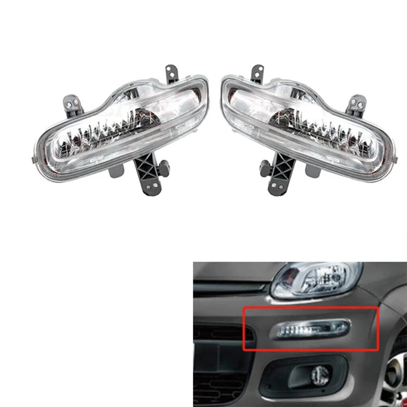 For FIAT PANDA 2013-2020 Front Bumper Fog Lamp Day Running Light Right&Left Parts Accessories 1Pair