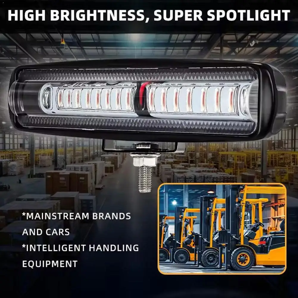 

Прямая светодиодная лампа для погрузчика 15LED, 10В-80В, 30Вт, рассеянный луч, сигнальная лампа для зоны опасности погрузчика, для Linde Hangcha