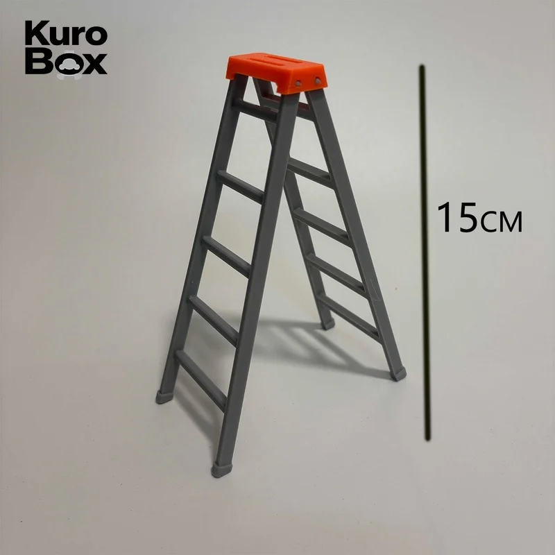 1/12 Scale Mini Foldable Plastic Step Ladder Dollhouse Accessory For Figma Mecha Girl Military Action Figure Collectible Decor