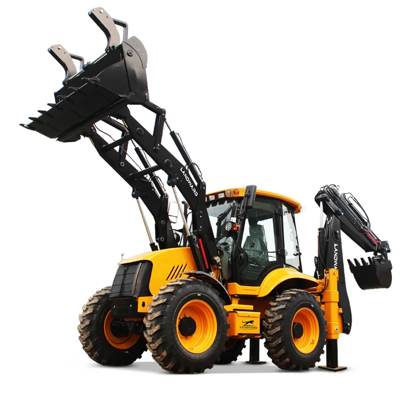 Hot Selling Multi-Function Dual-Purpose Backhoe Excavator Small 4WD Backhoe Tractor Backhoe Loader Euro 5 Customized For Sale