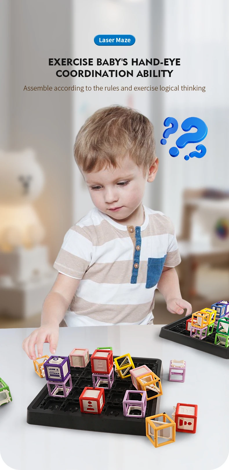 Jeu de Logique Laser Maze STEM - 60+ défis, 8-13 ans