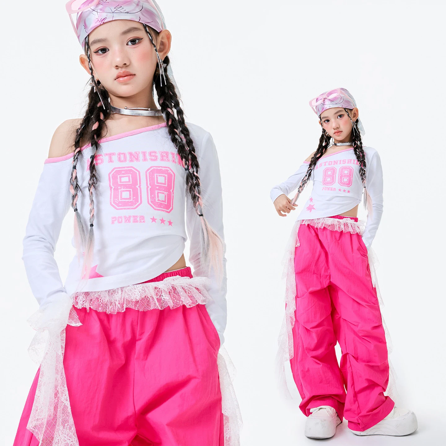 nouvelles-filles-hip-hop-vetements-de-danse-2025-automne-hiver-mode-vetements-de-rue-blanc-nombril-hauts-rose-rouge-pantalon-performance-costume-bl17814