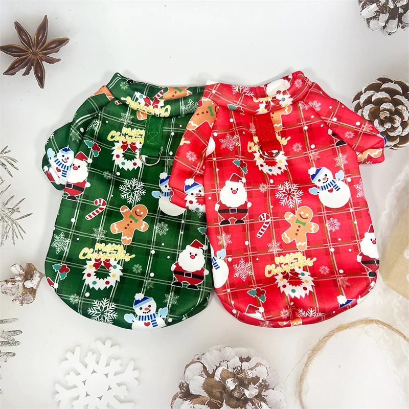 Christmas Dog Clothes New Year Pets Dogs Clothing For Small Medium Dogs Costume Chihuahua Pet Shirt Warm Dog Clothing Yorkshire