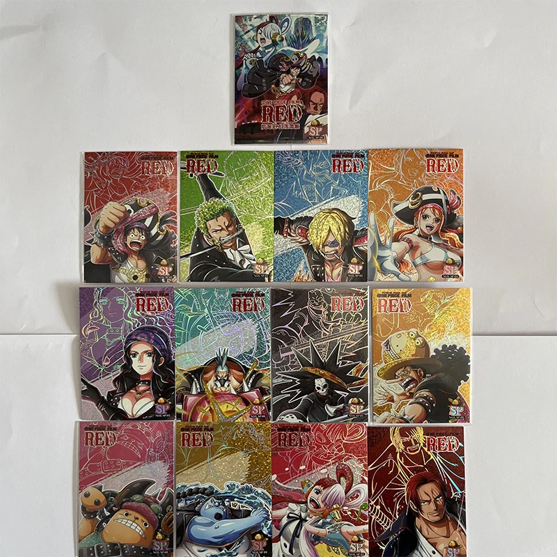 One Piece Cartões colecionáveis para crianças, brinquedos de anime, Luffy, Zoro, Nami, Sanji, Robin, Uta, Usopp, Brook, Shanks, Natal, presentes de aniversário