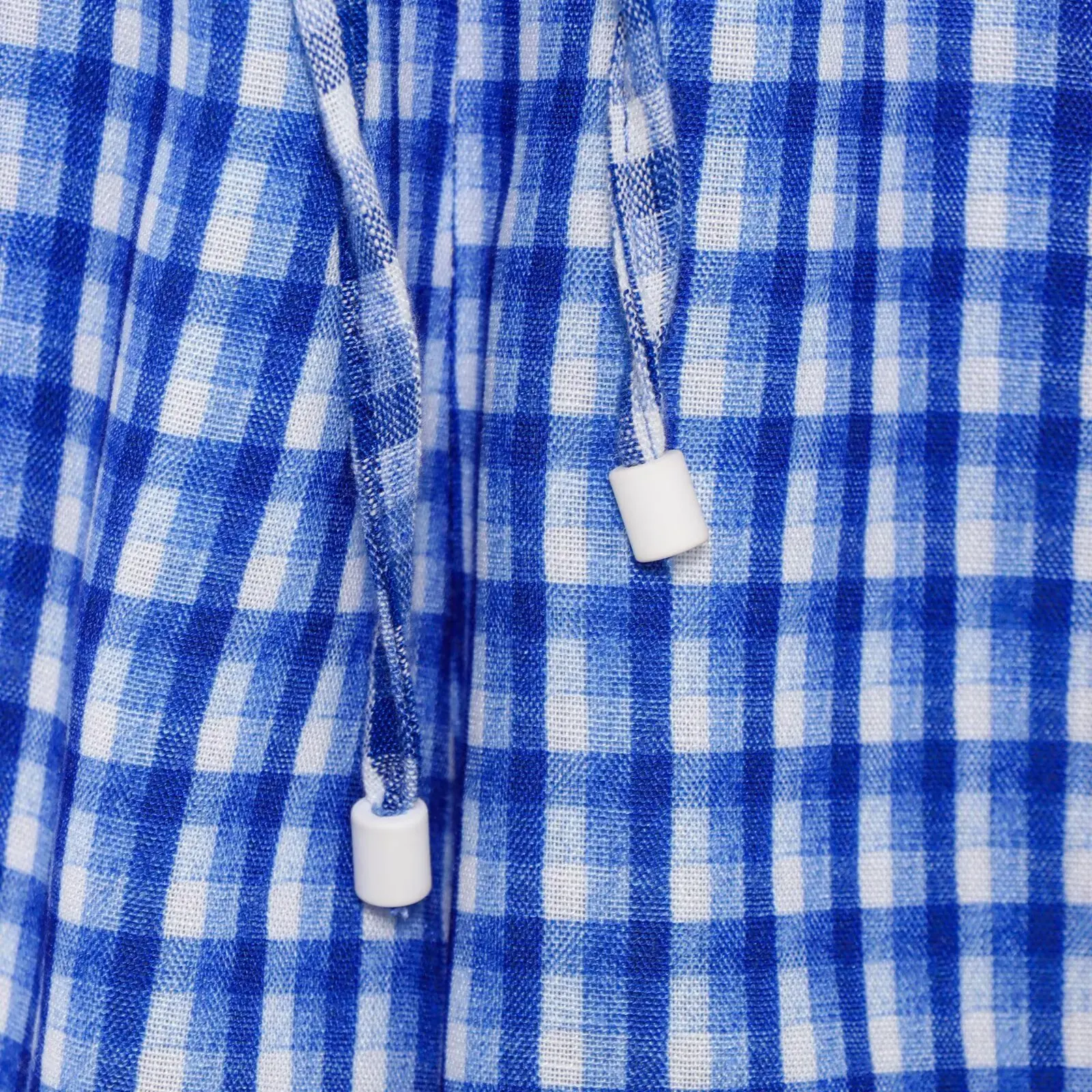 Casual Women's Jumpsuit Blue Plaid Single Breasted Sleeveless Lace-up Jumpsuit Fashion Summer Beach Holiday Jumpsuit